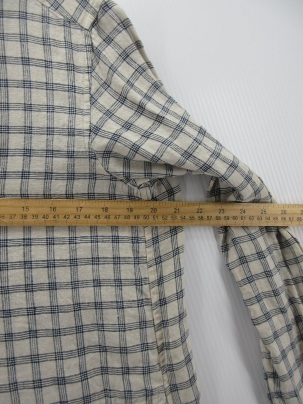 Uniqlo Ines De La Fressange Dress Medium Linen Shirt Button Up Check - Picture 5 of 11
